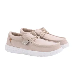 Paula Elastic Tie Loafer In Beige