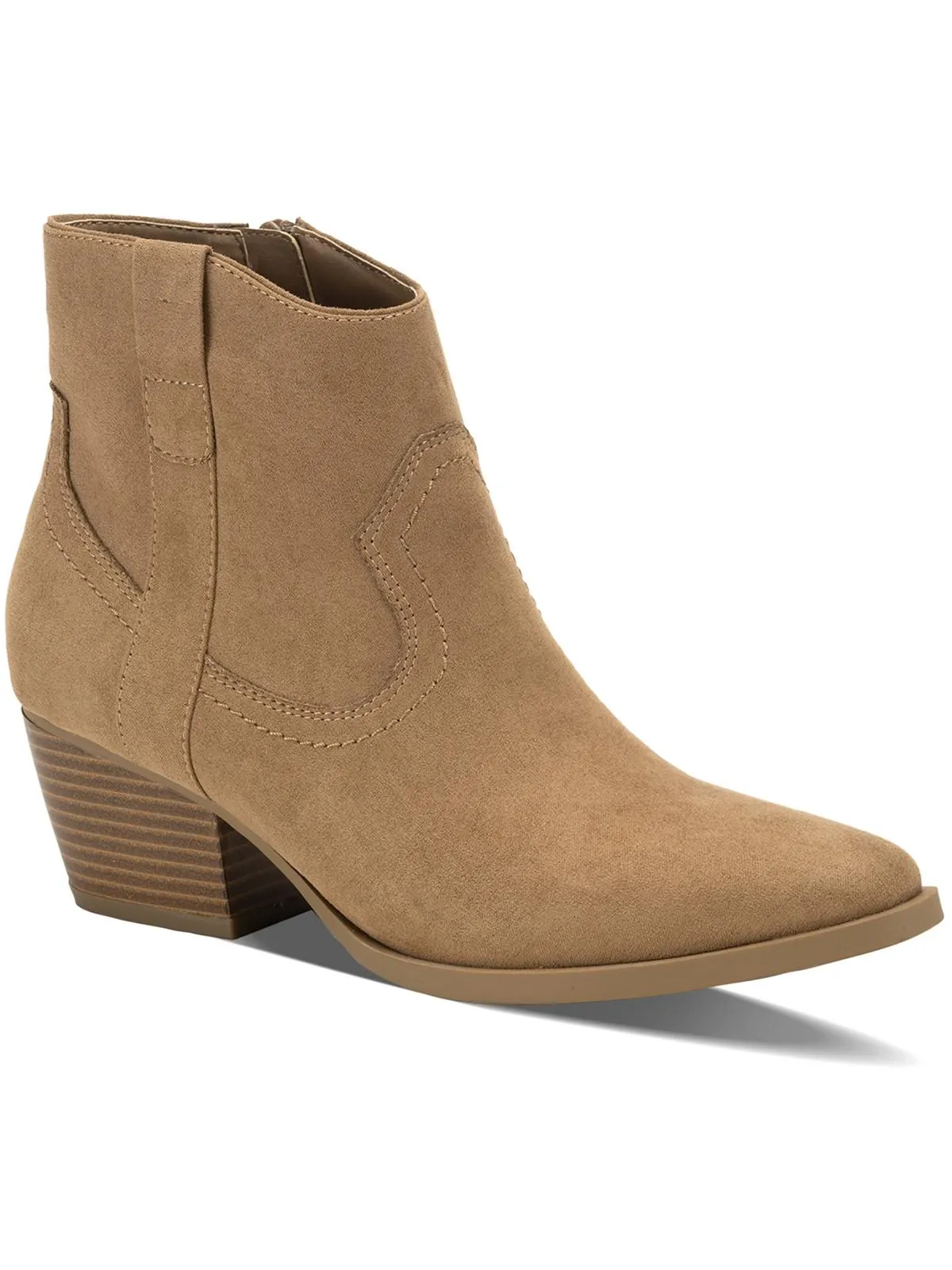 Perriee Womens Faux Leather Pointed Toe Cowboy, Western Boots