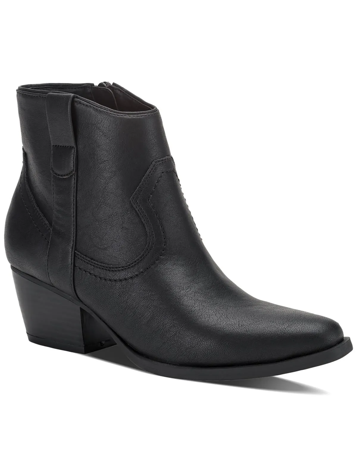 Perriee Womens Faux Leather Pointed Toe Cowboy, Western Boots