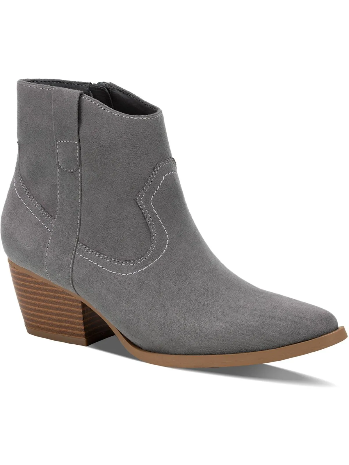 Perriee Womens Faux Leather Pointed Toe Cowboy, Western Boots