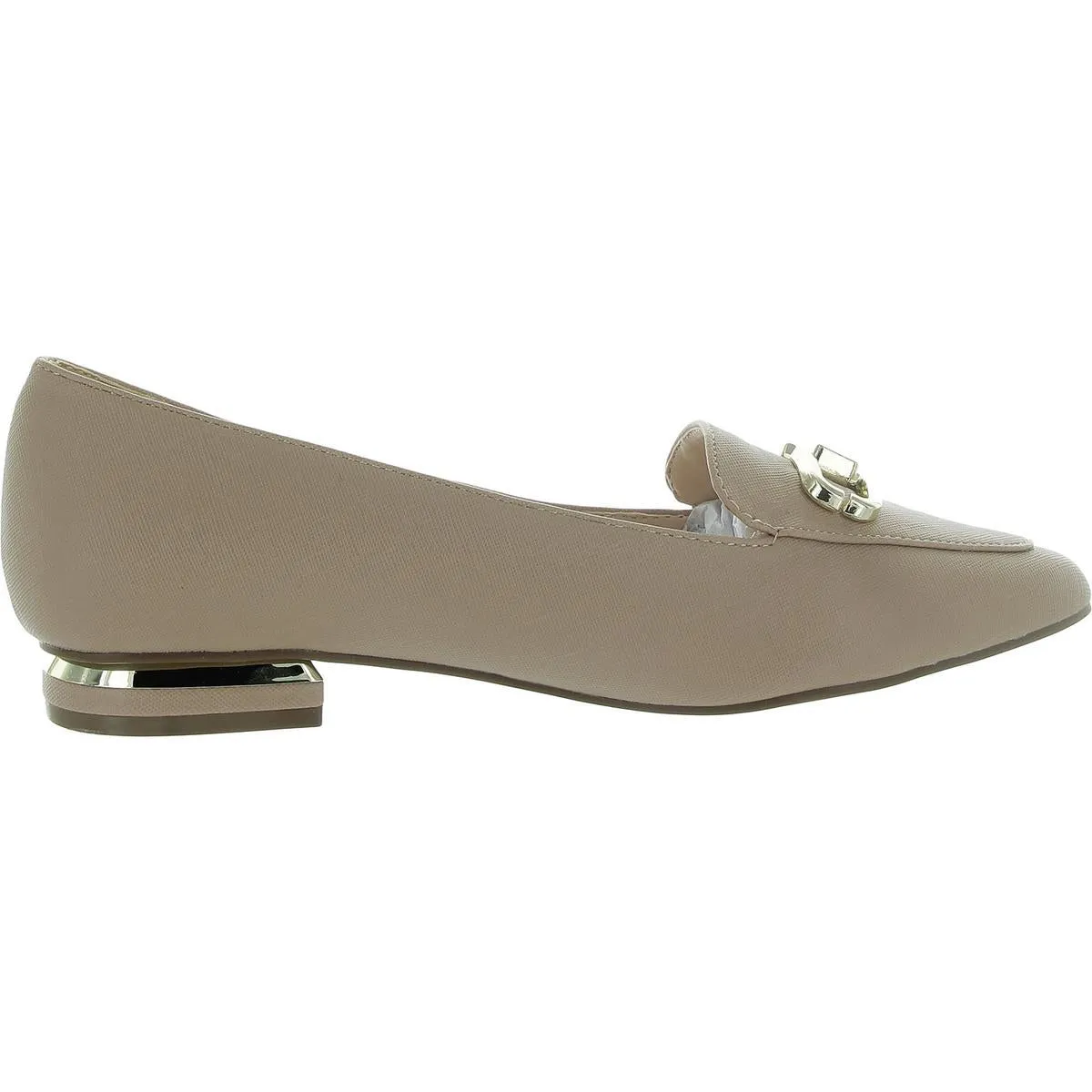 Quilsee Womens Faux Leather Embellished Loafers