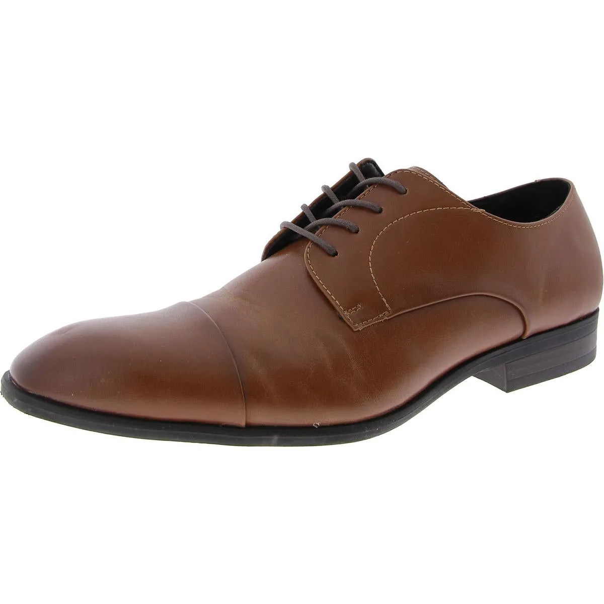 Quinn Mens Faux Leather Lace Up Oxfords