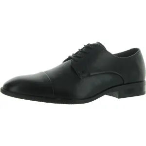Quinn Mens Faux Leather Lace Up Oxfords