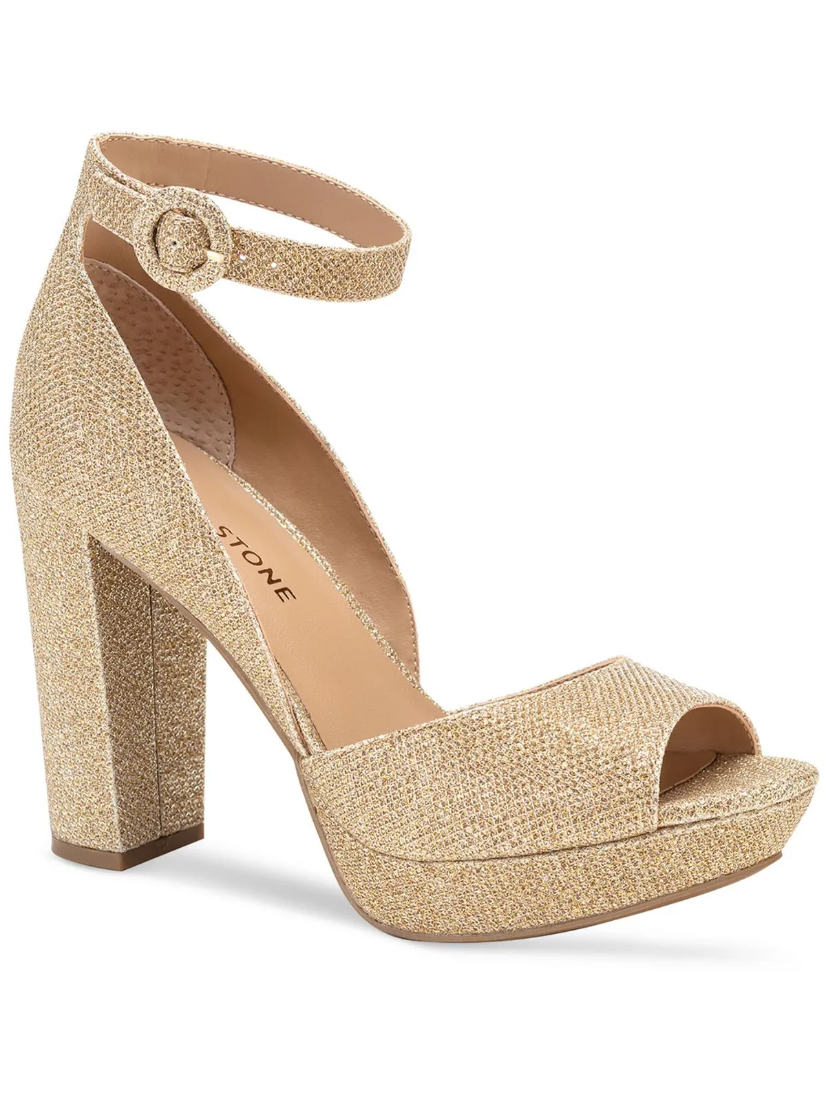 Reeta Womens Faux Leather Snake Print Platform Sandals