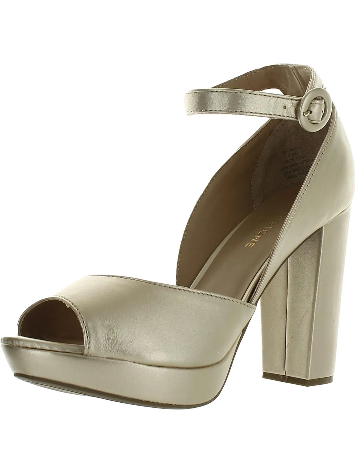 Reeta Womens Faux Leather Snake Print Platform Sandals