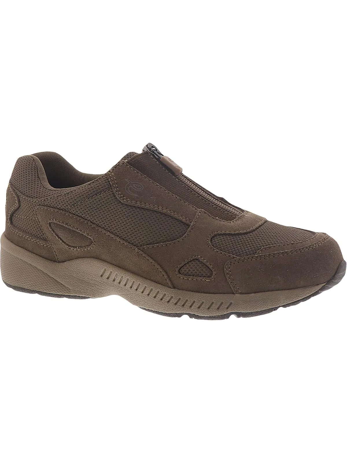 Rheal Womens Leather Zip-Up Slip-On Sneakers
