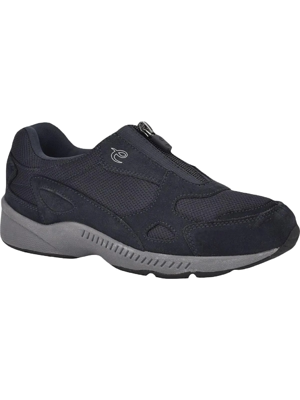 Rheal Womens Leather Zip-Up Slip-On Sneakers
