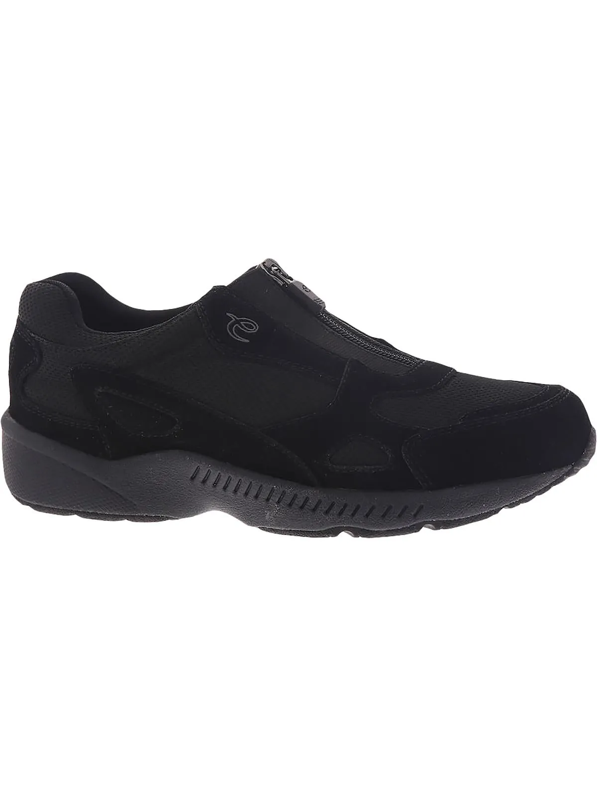 Rheal Womens Leather Zip-Up Slip-On Sneakers