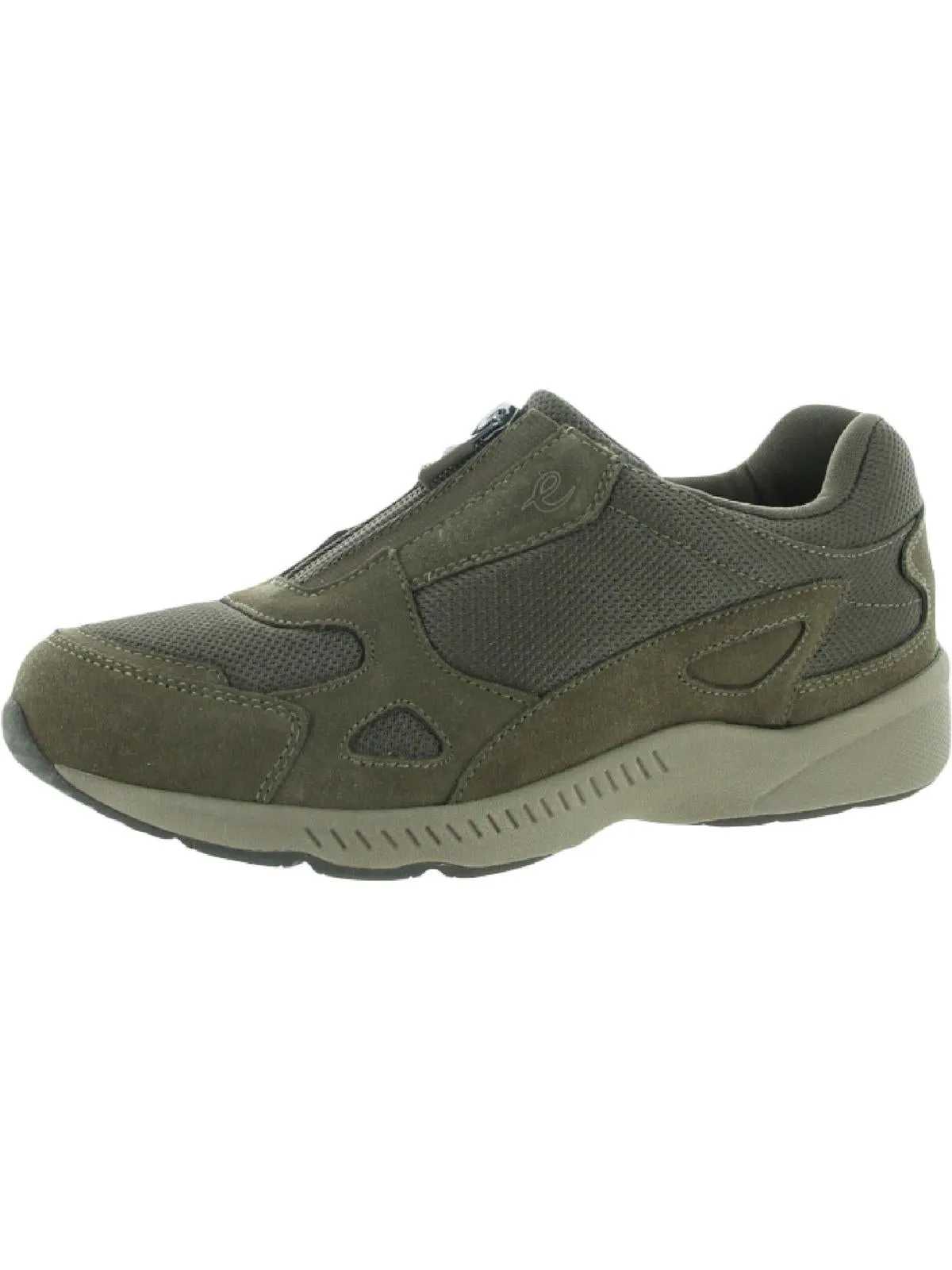 Rheal Womens Leather Zip-Up Slip-On Sneakers
