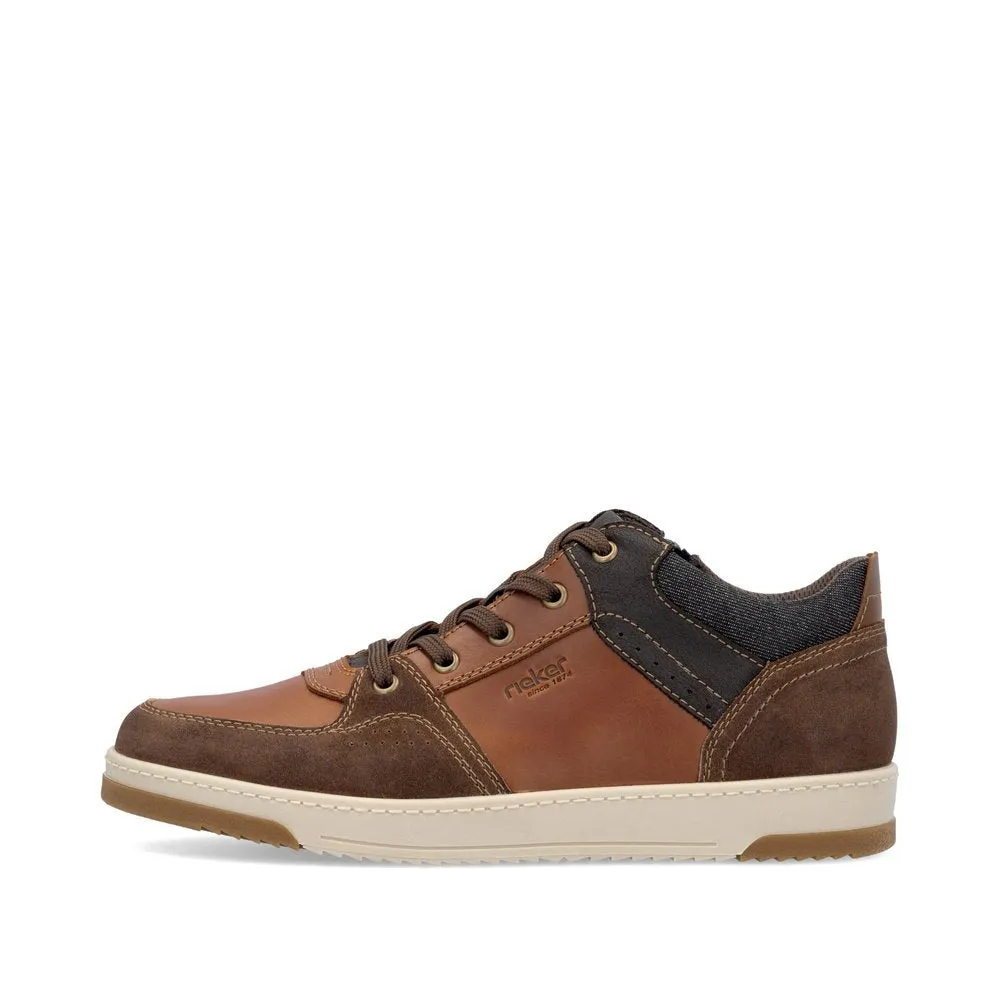 Rieker Shoes 17501-24 Brown Multi Lace/Side Zip