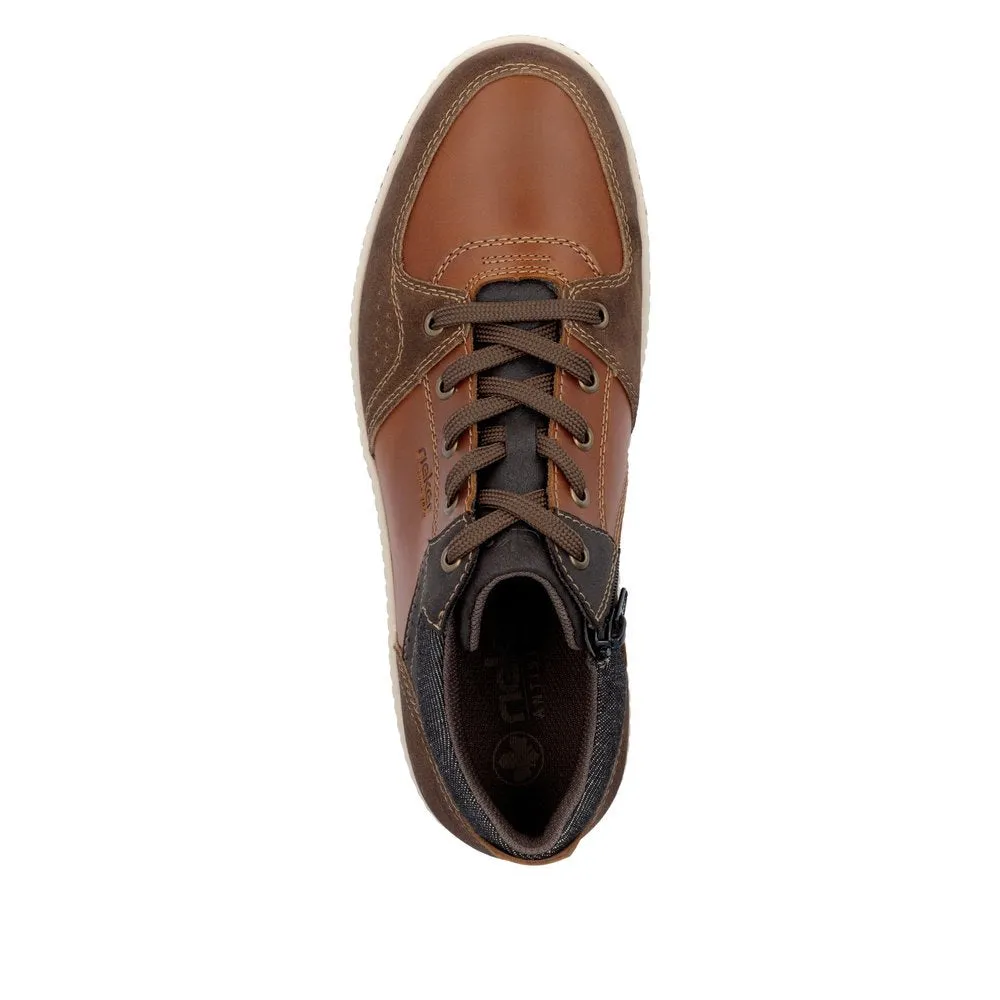 Rieker Shoes 17501-24 Brown Multi Lace/Side Zip