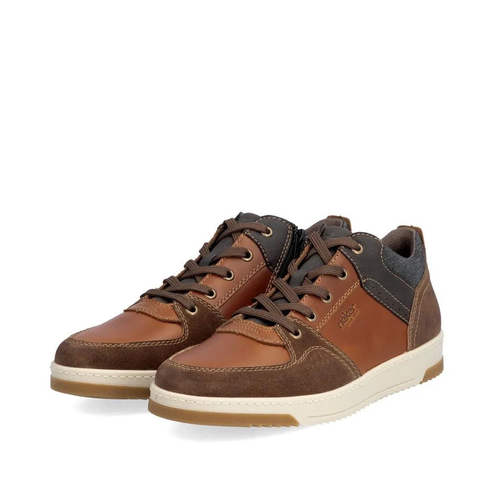 Rieker Shoes 17501-24 Brown Multi Lace/Side Zip