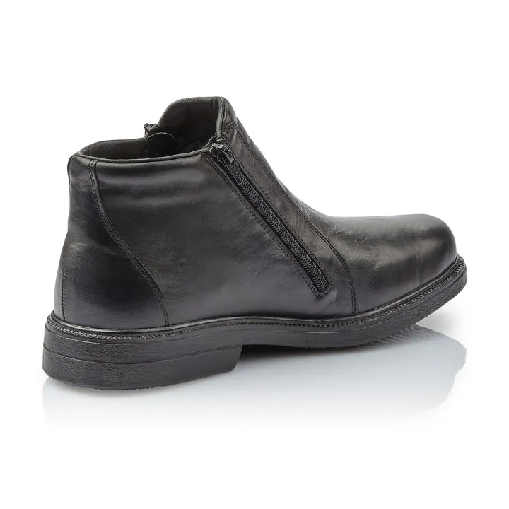 Rieker Shoes 33160-00 Black Zip Boot