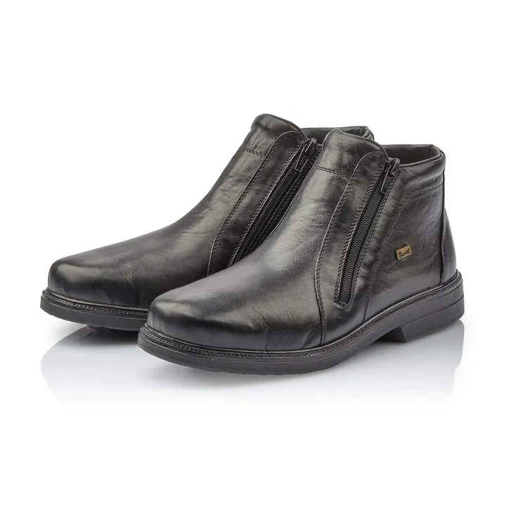 Rieker Shoes 33160-00 Black Zip Boot