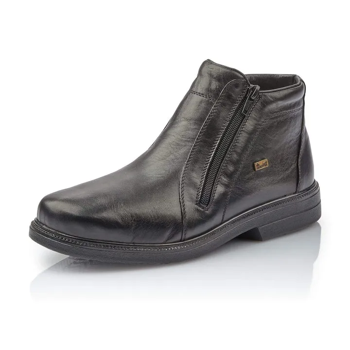 Rieker Shoes 33160-00 Black Zip Boot
