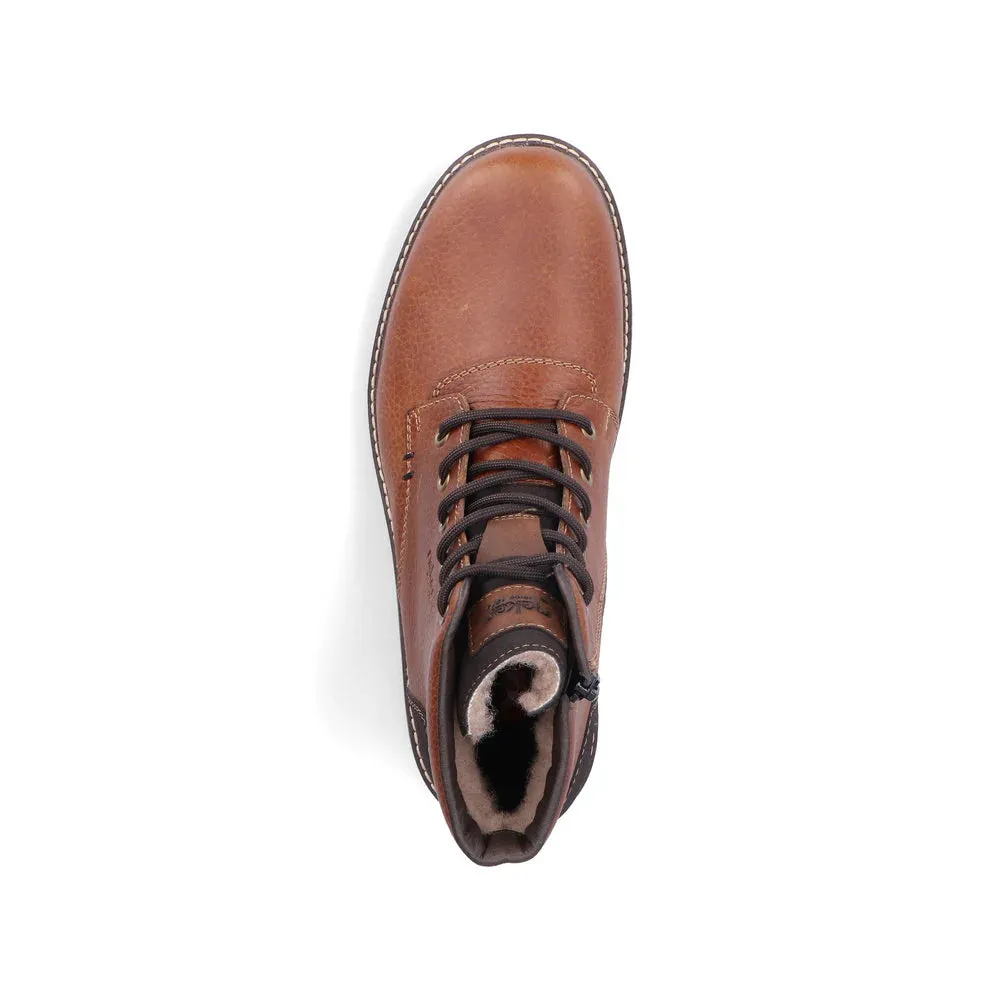 Rieker Shoes 39820-22 Cognac Lace Side Zip RTex
