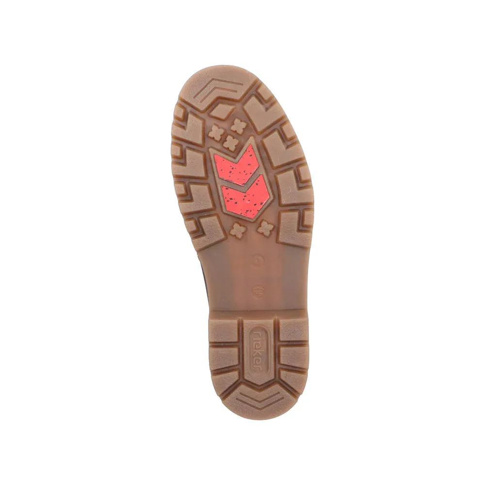 Rieker Shoes 39871-25 Dark Brown Double Side Zip RTex