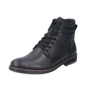 Rieker Shoes F4544-00 Black Lace/Side Zip RTex