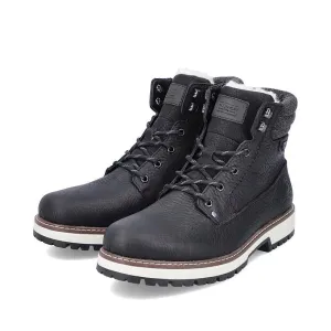 Rieker Shoes F8301-00 Black Lace Boot RTex