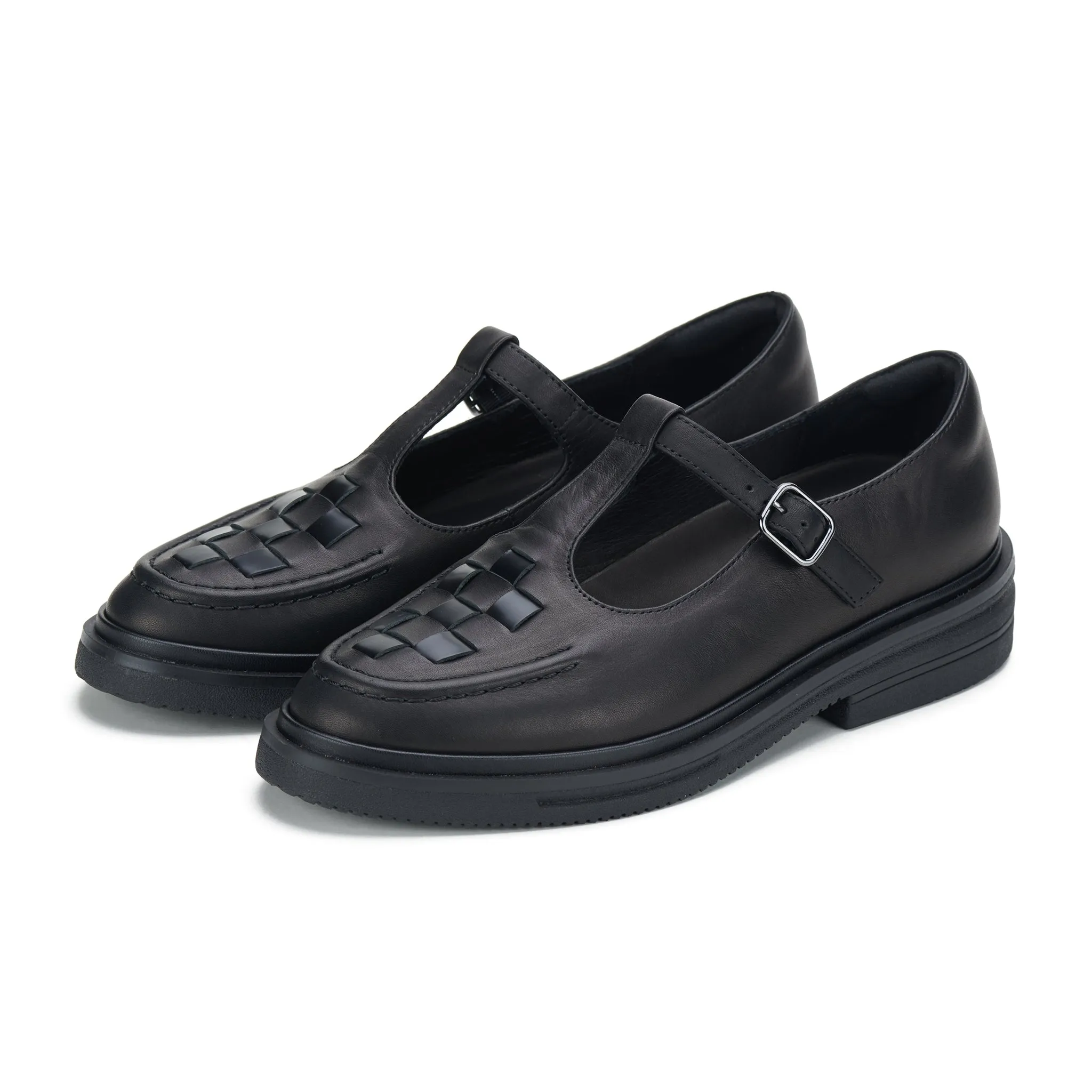 Rollie T-Bar Loafer Rise All Black Shoes_Rollie