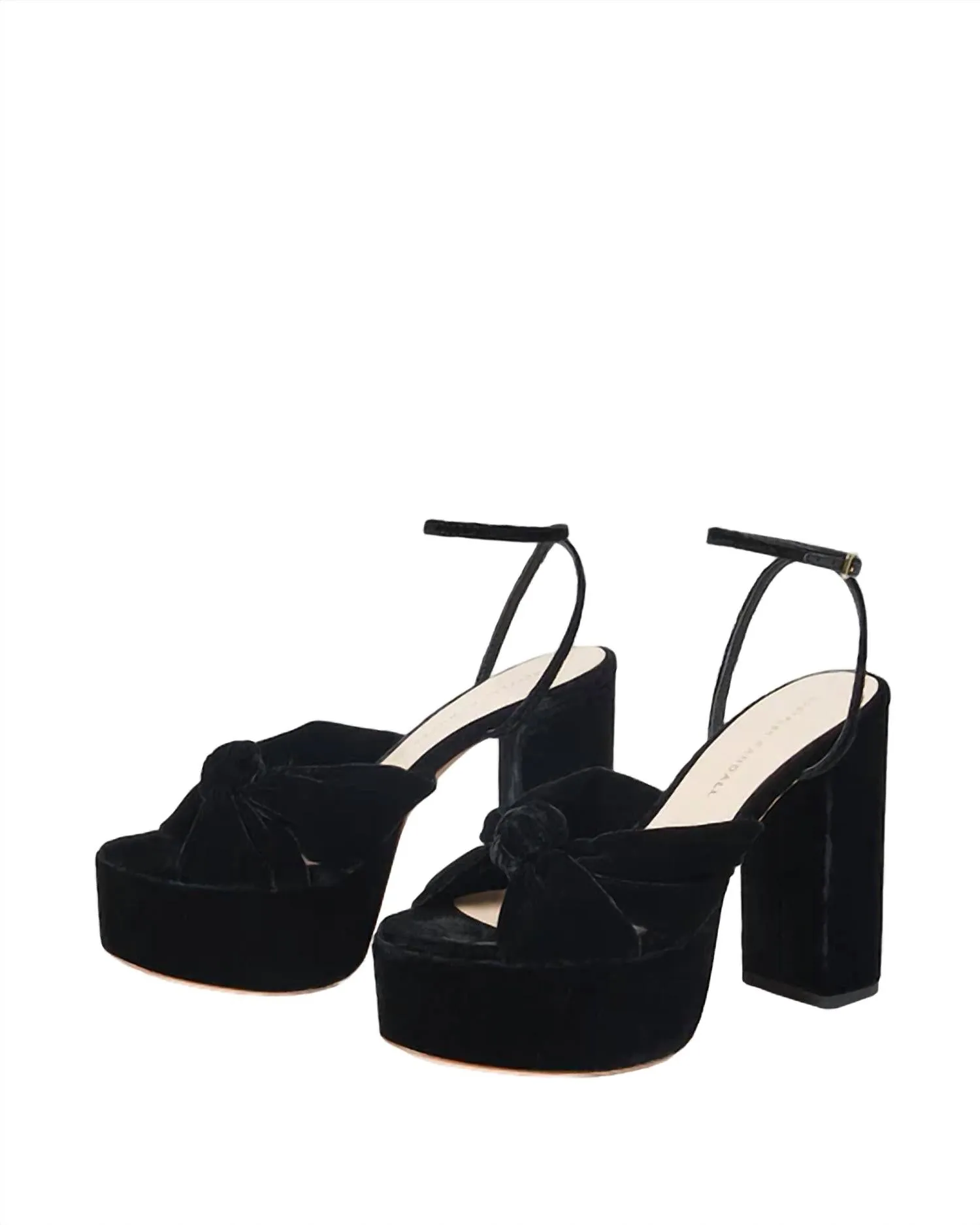 Roz Knot Platform Sandal In Black