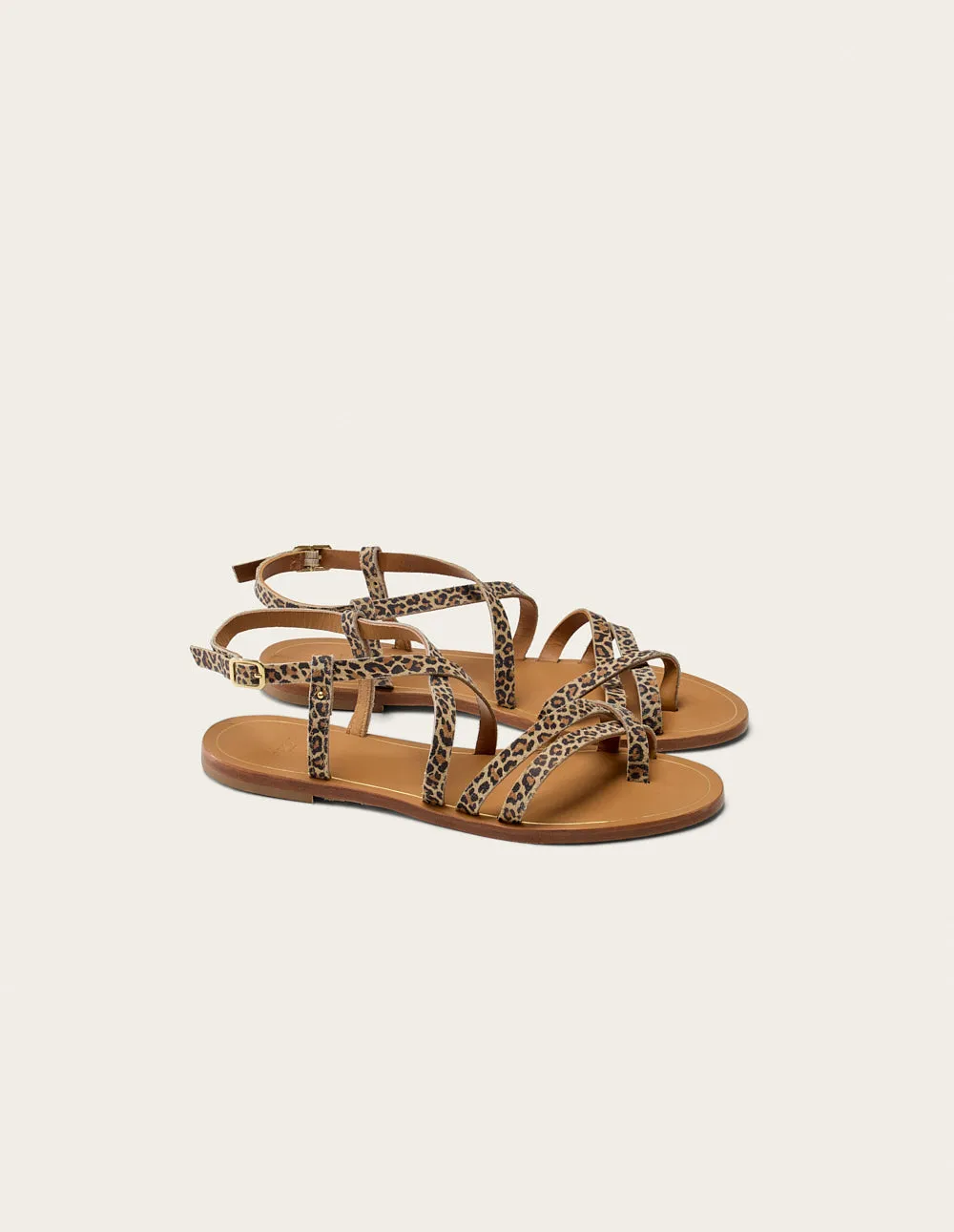 Sandals Alba - Leopard leather