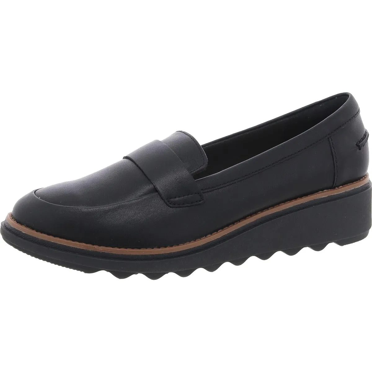 Sharon Gracie Womens Contrast Trim Slip On Loafers