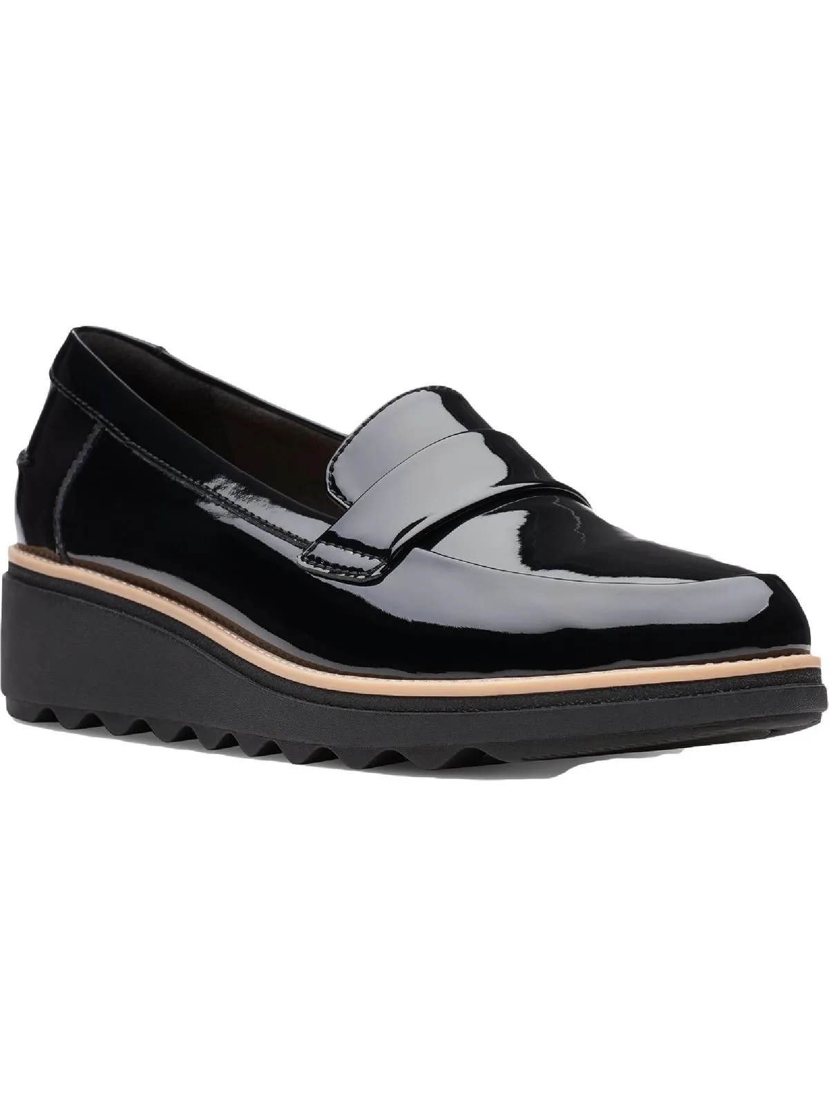 Sharon Gracie Womens Contrast Trim Slip On Loafers