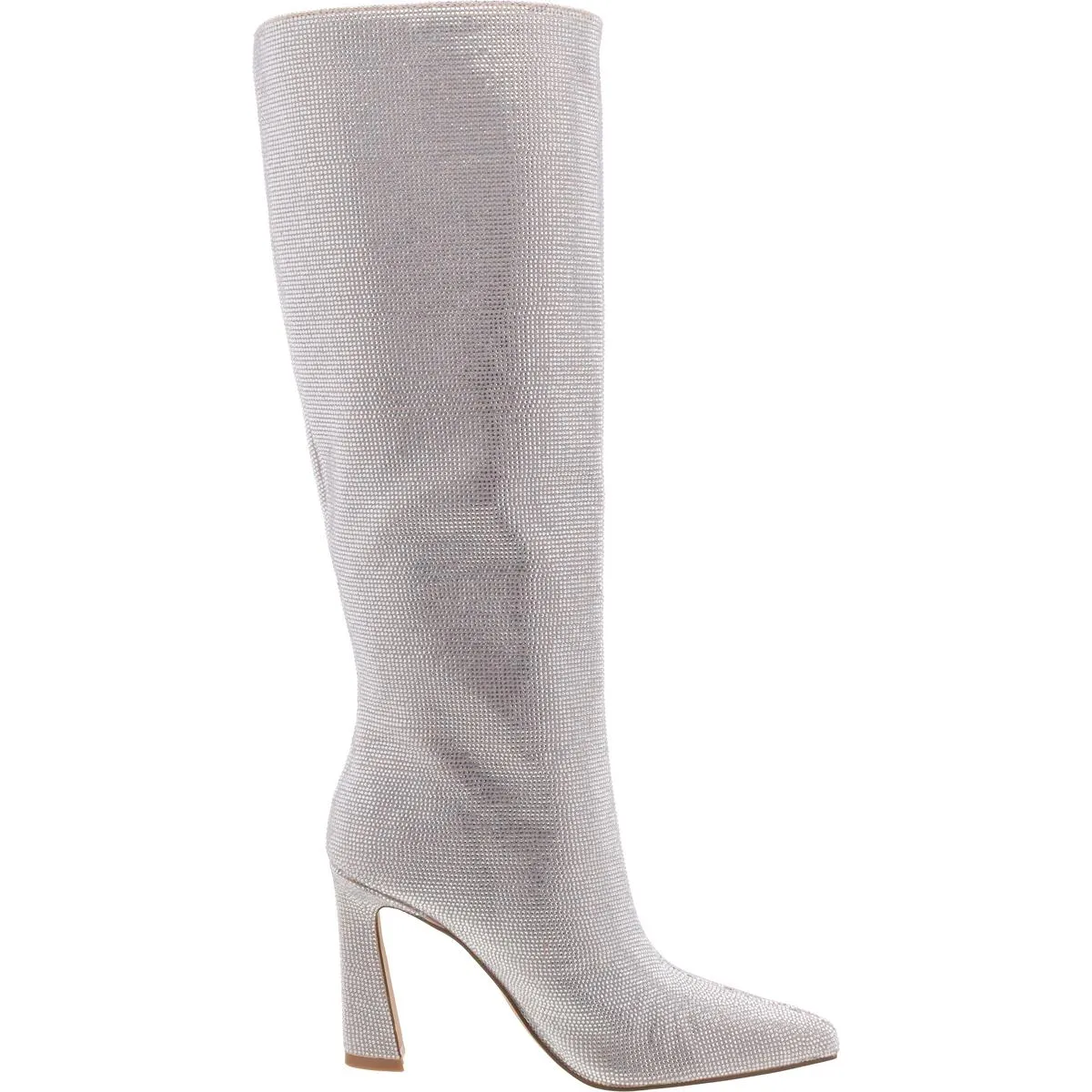 Shayna-R Womens Rhinestone Pull On Knee-High Boots