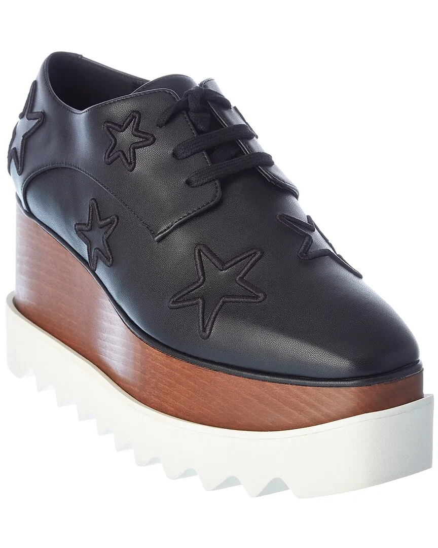 Stella McCartney Elyse Star Embroidered Platform Oxford