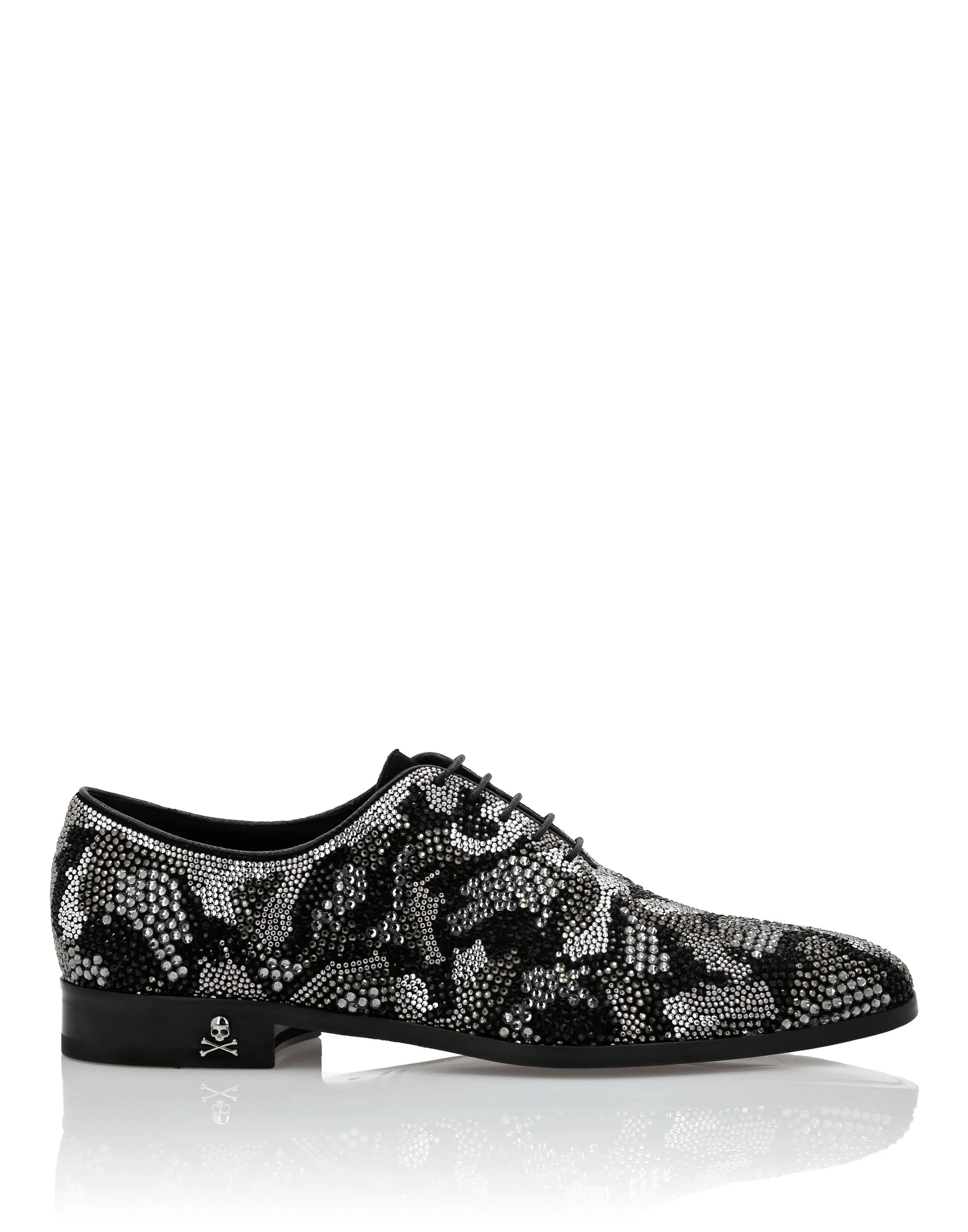 Strass Lace Up Shoes Camouflage