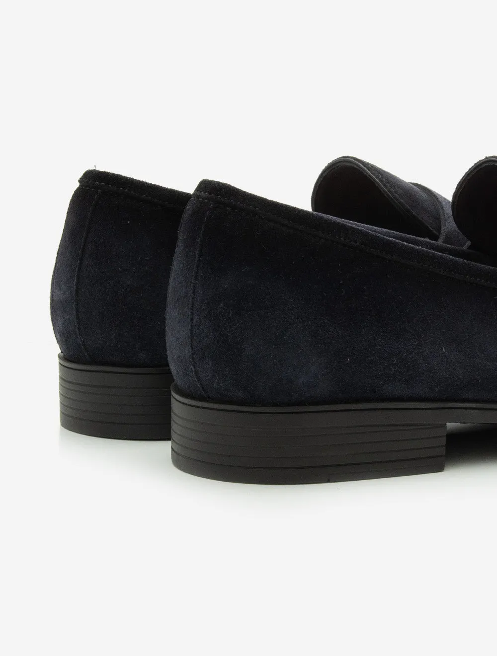 Suede Penny Loafer Navy