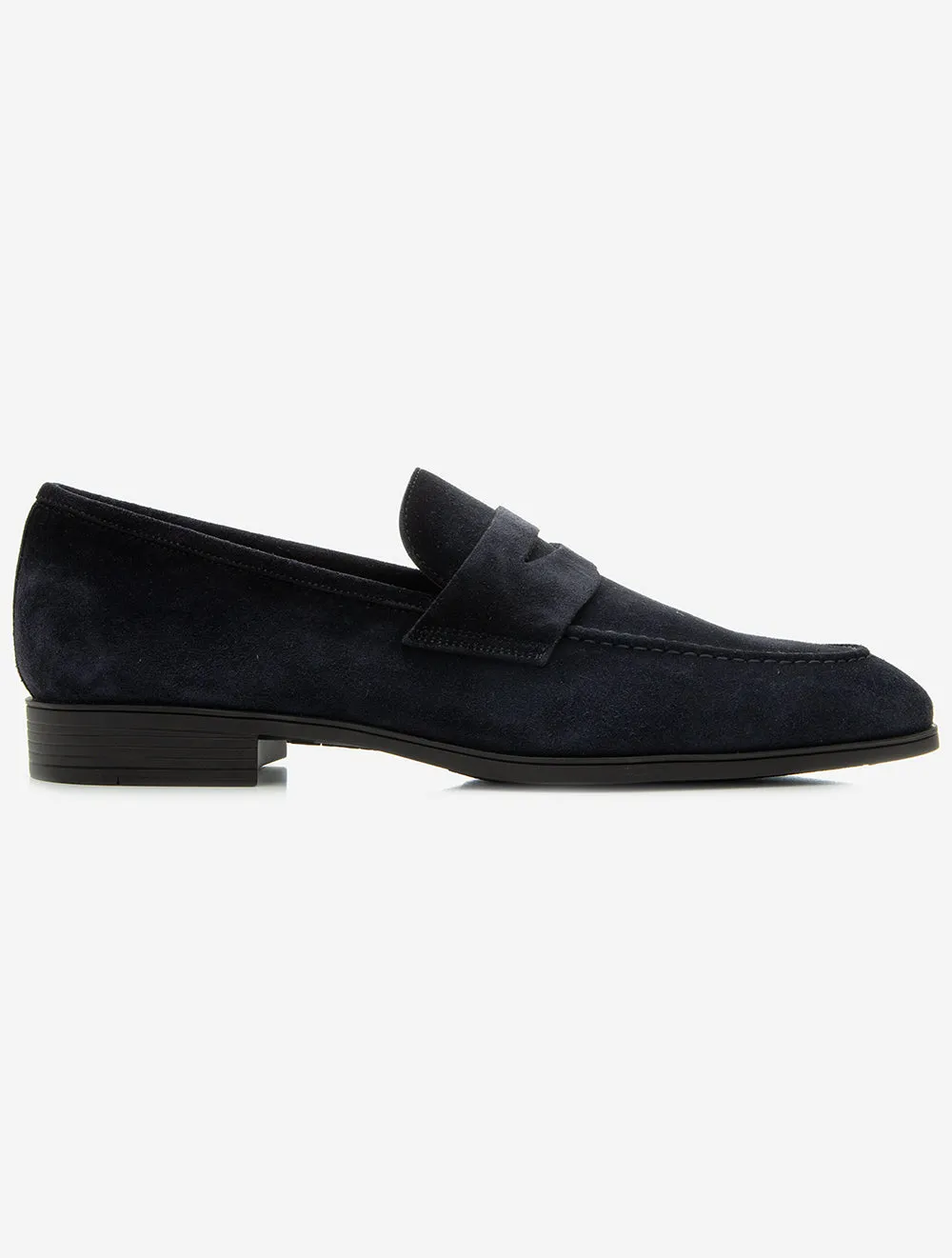 Suede Penny Loafer Navy