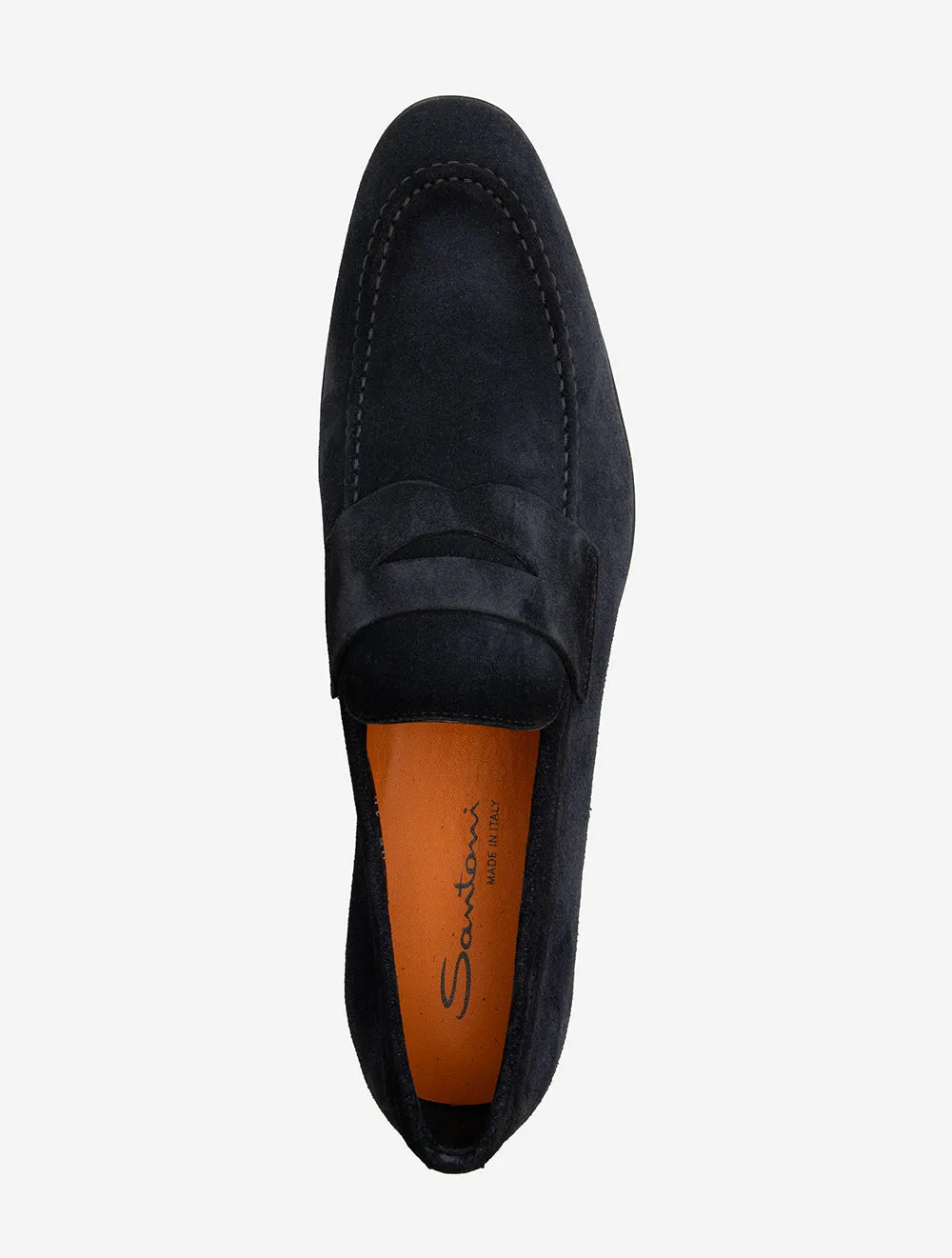 Suede Penny Loafer Navy