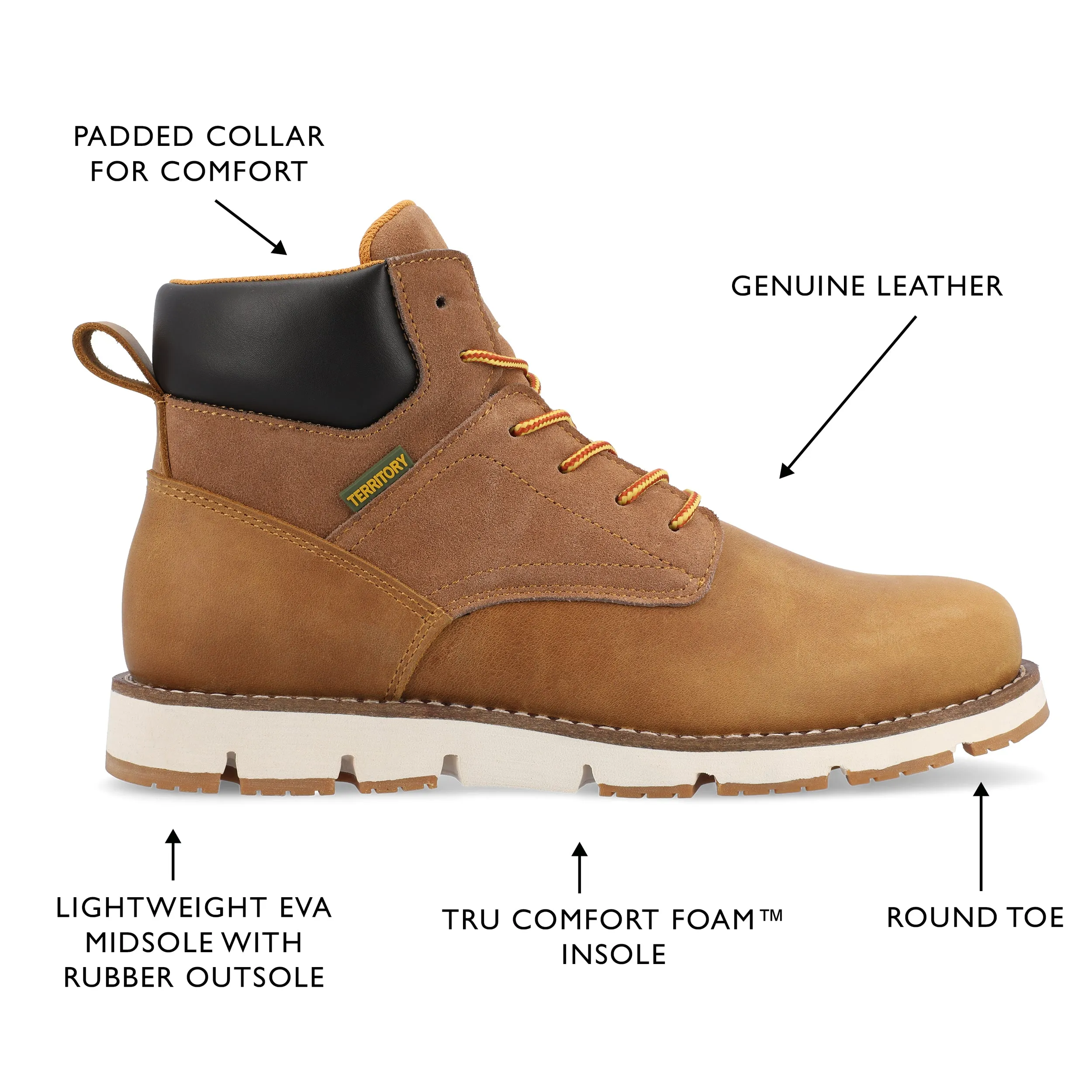 Territory Range Water Resistant Plain Toe Lace-up Boot