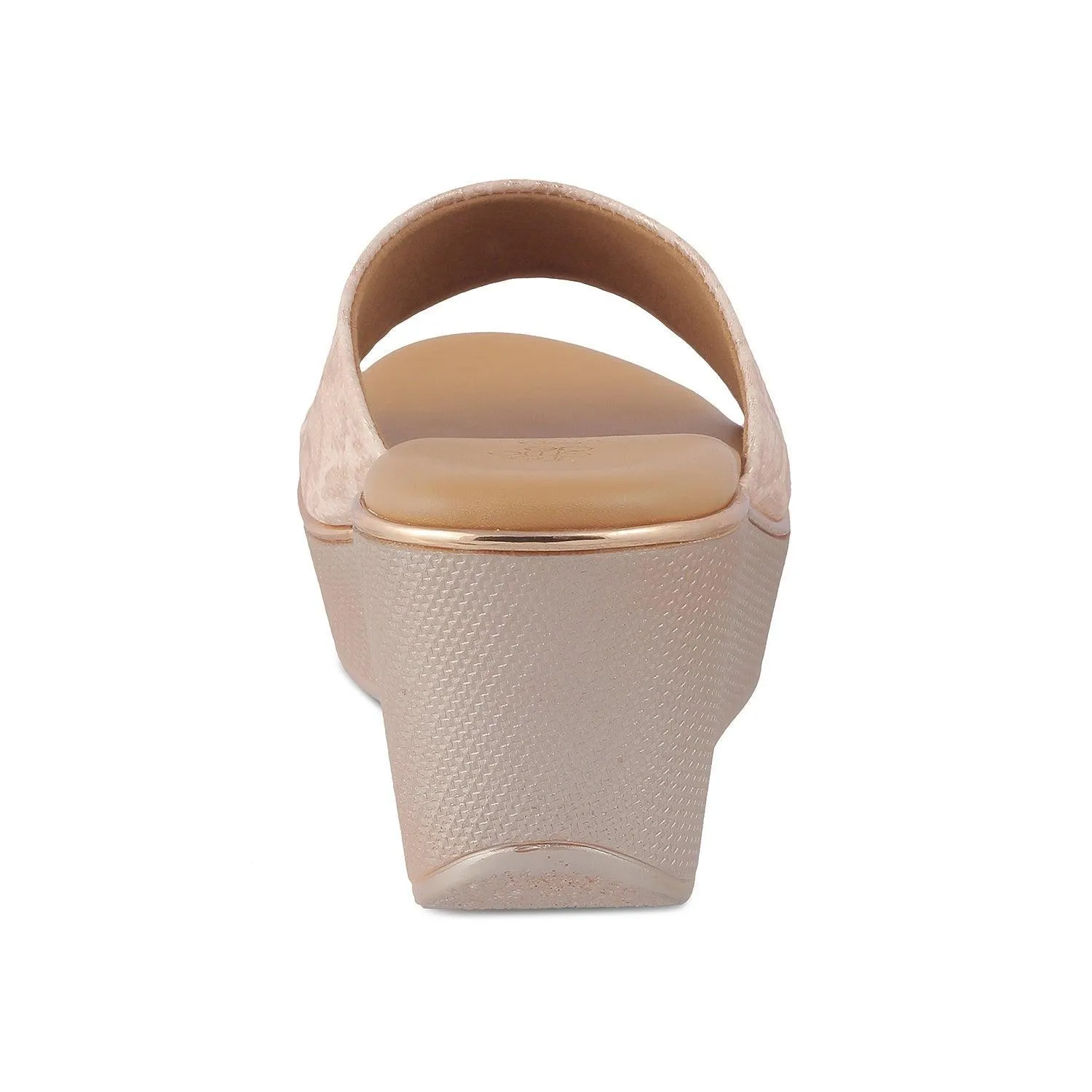 The Sam Champagne Women's Dress Wedge Sandals Tresmode