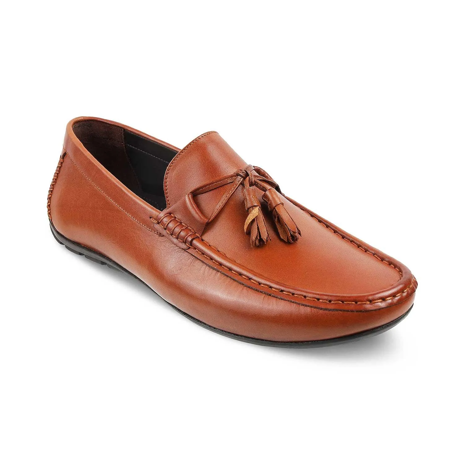 The Totie Tan Men's Leather Driving Loafers Tresmode