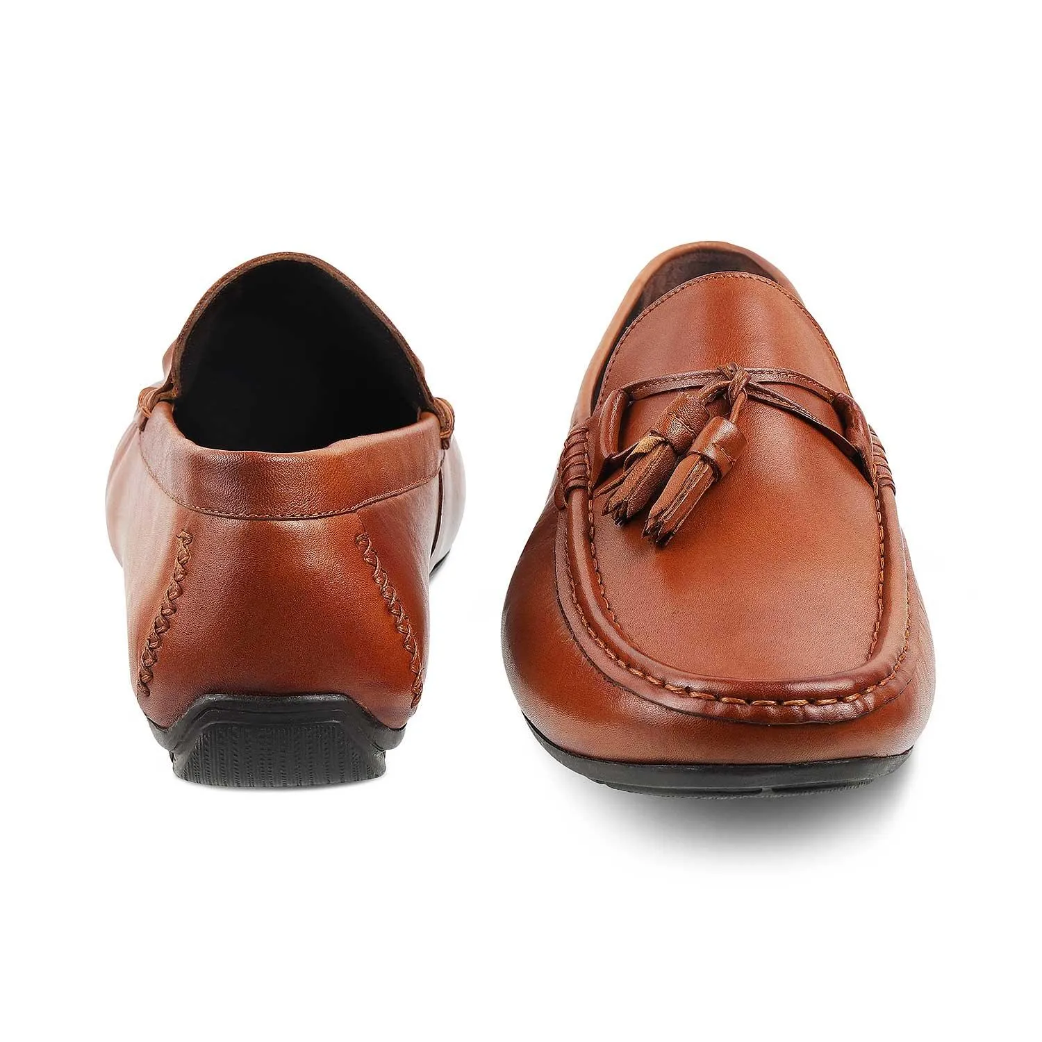 The Totie Tan Men's Leather Driving Loafers Tresmode