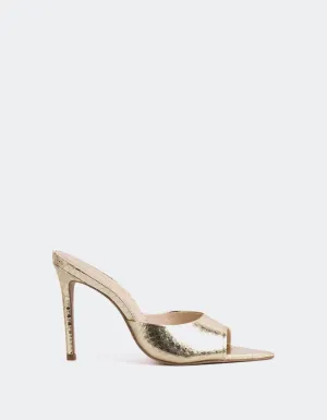 Thelma Gold Snake Leather