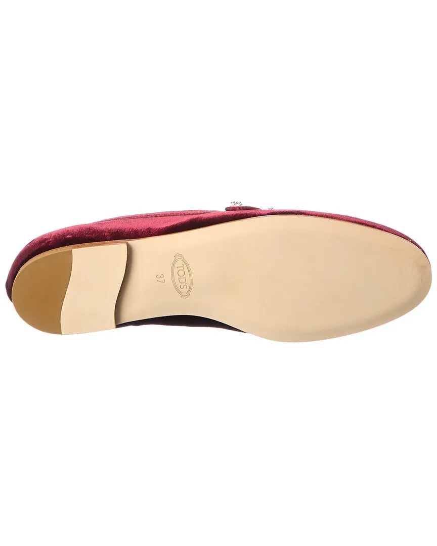 TODs T Velvet Loafer