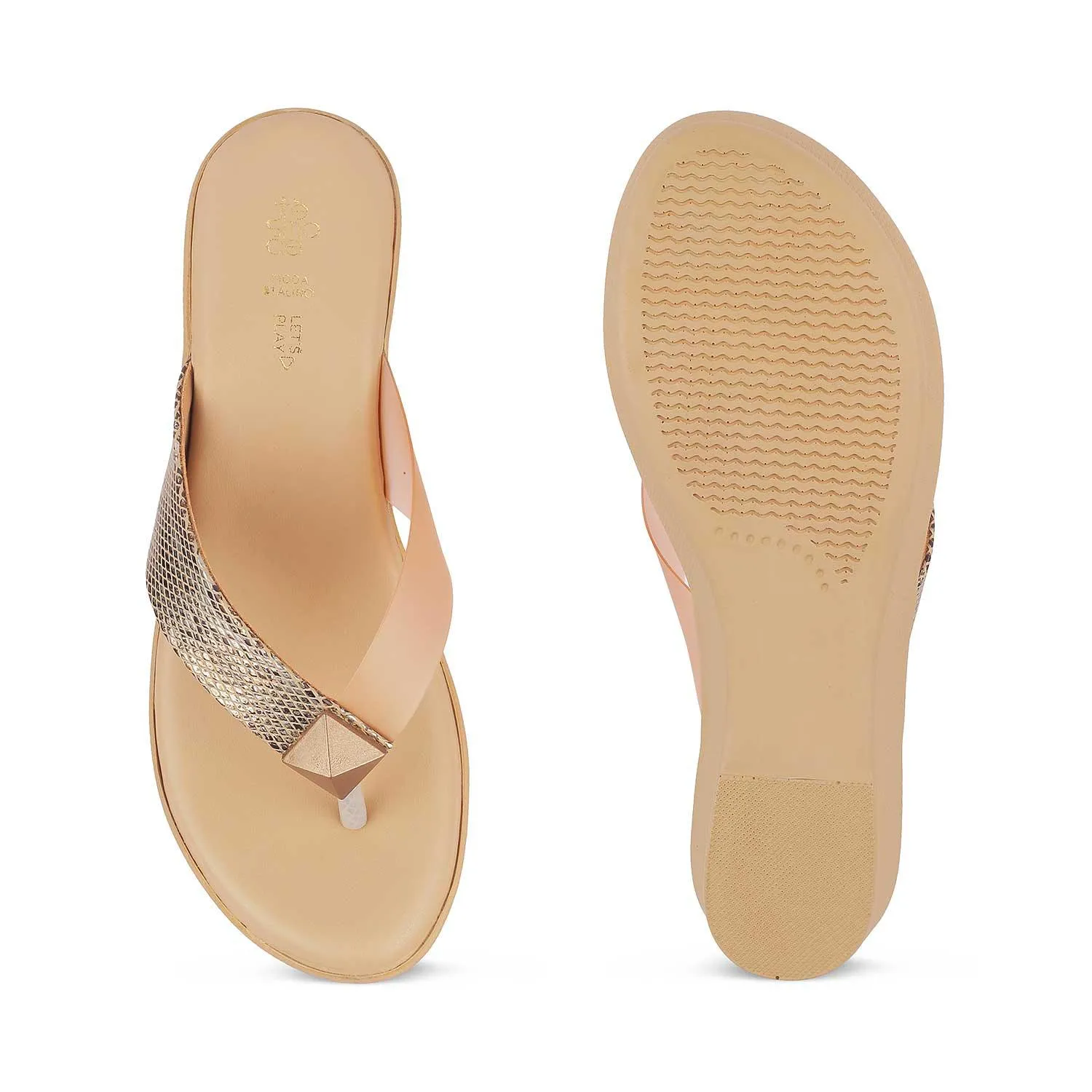 Tresmode Sledge Pink Women's Dress Wedge Sandals