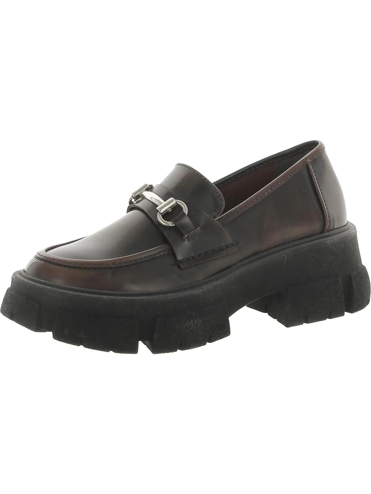 Trifecta Womens Patent Flatform Fashion Loafers