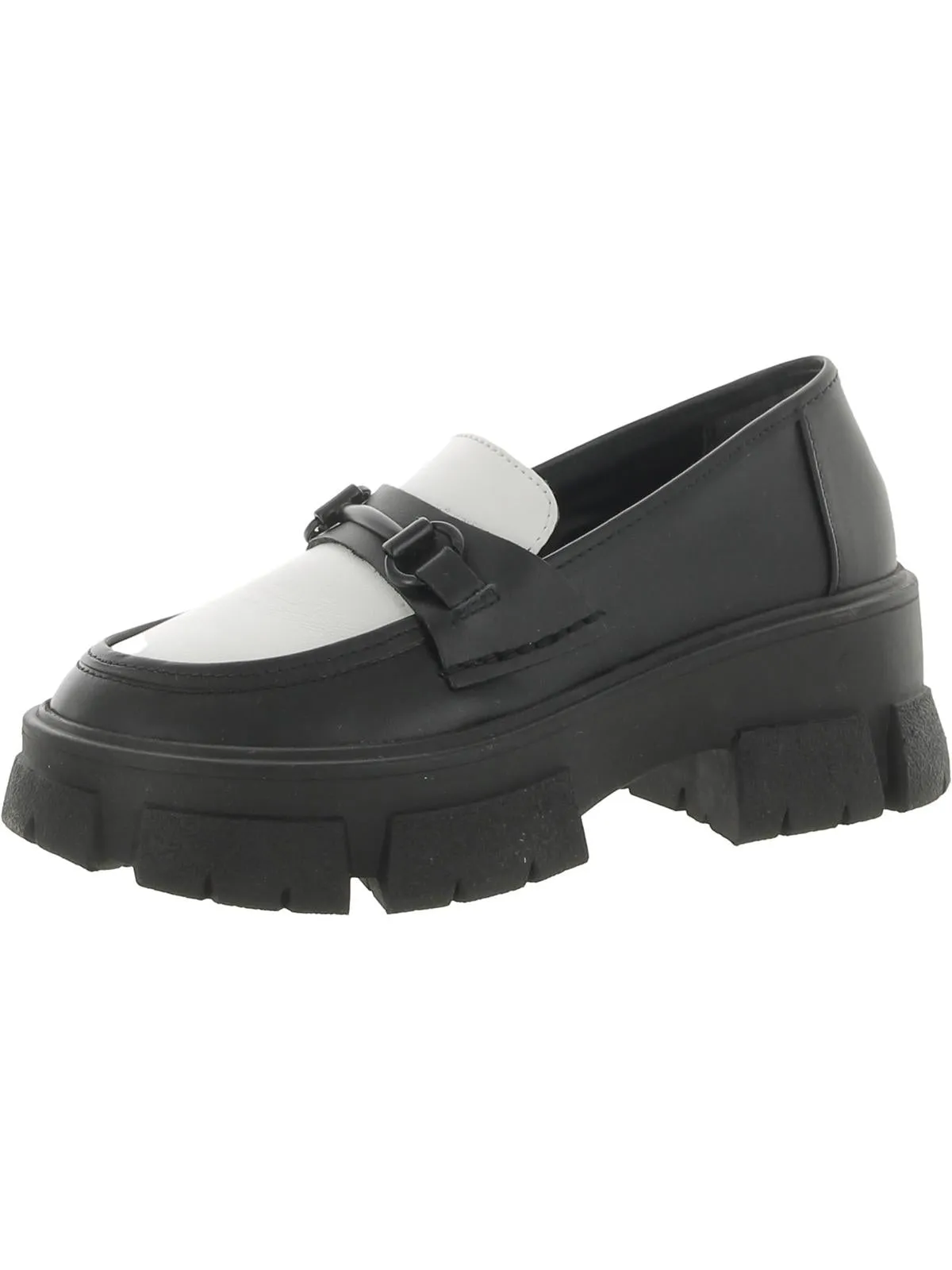 Trifecta Womens Patent Flatform Fashion Loafers