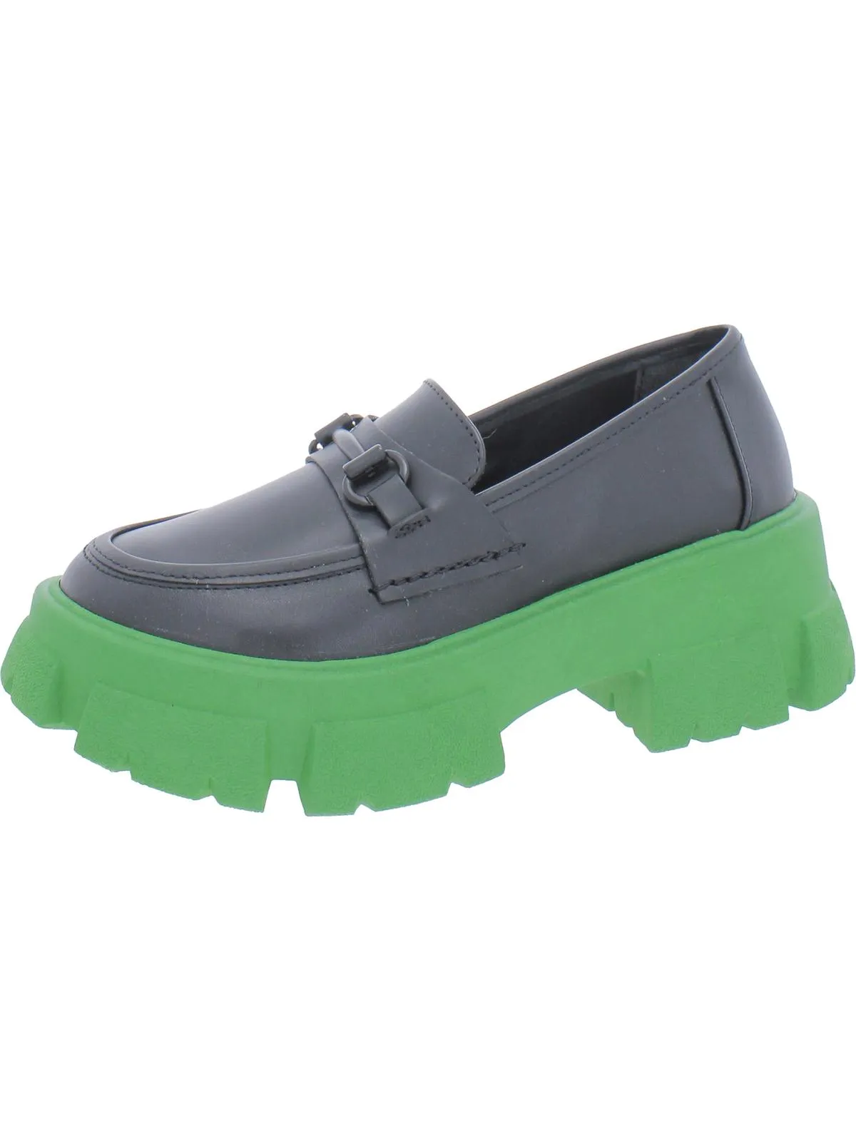 Trifecta Womens Patent Flatform Fashion Loafers