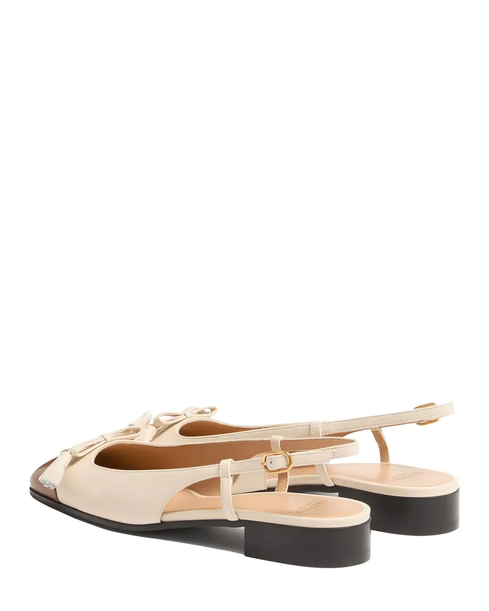 Valet du roi Kid Ballerina Slingback in White Tobacco