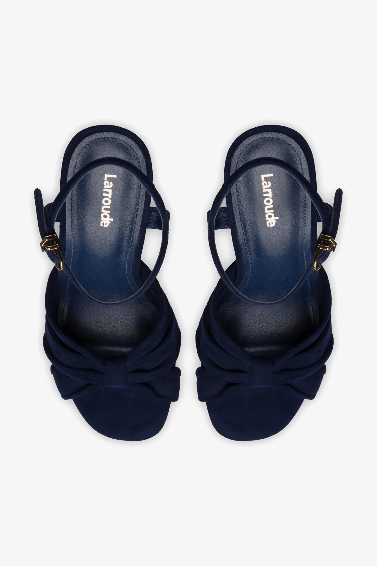 Vivienne Platform Sandal In Navy Suede