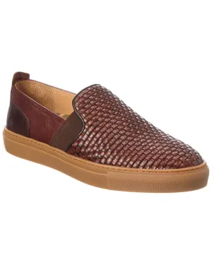 Warfield & Grand Woven Leather Slip-On Sneaker