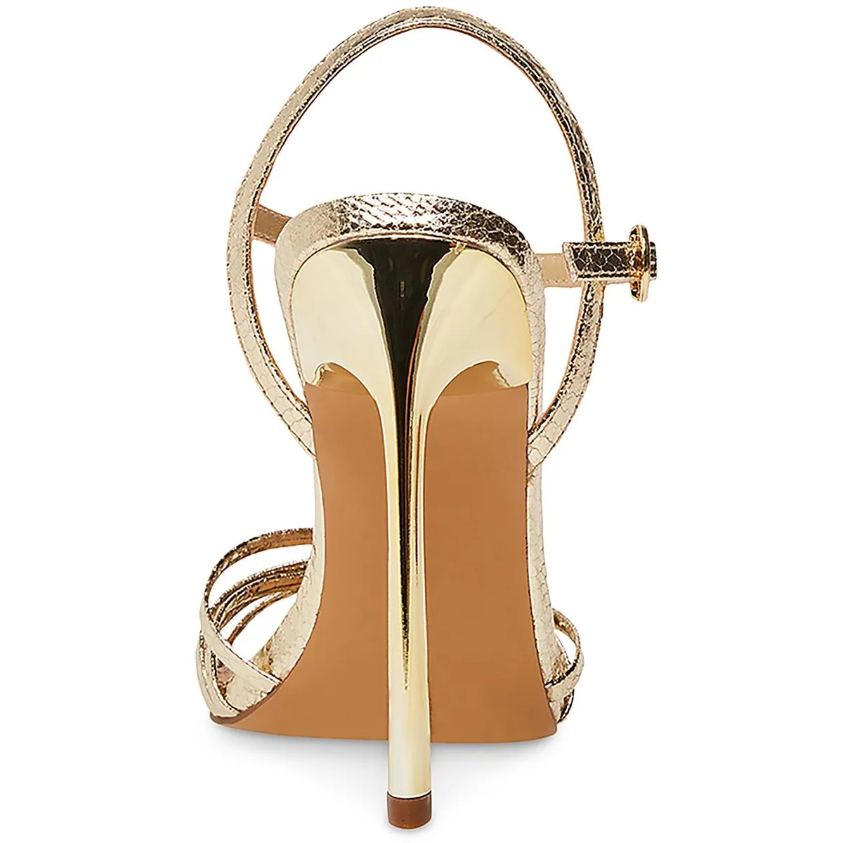 Wendy Womens Snake Print Pointed Toe Strappy Sandals