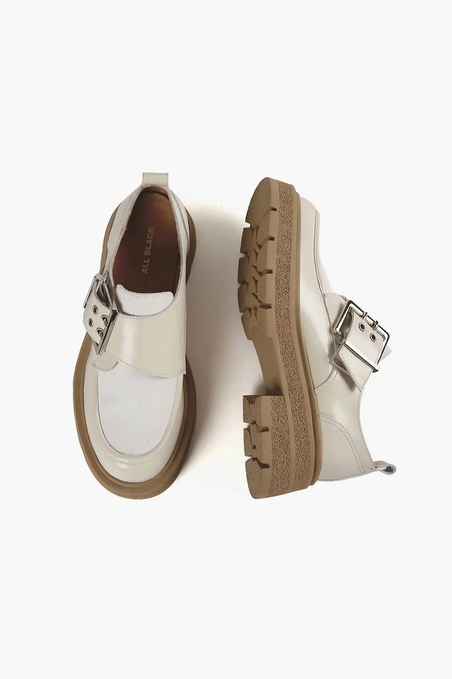 Women Double Buckle Nulugg In Ivory