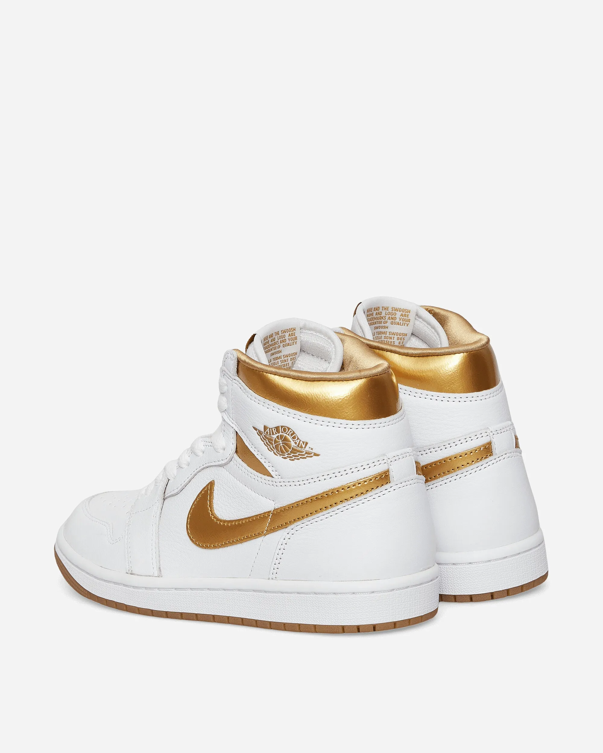 Women's Air Jordan 1 Retro High OG Sneakers White / Metallic Gold
